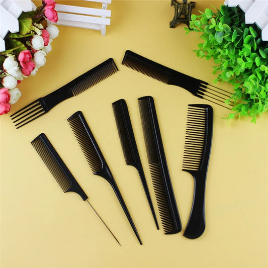 0 in 1 Hair Brushes and Combs Professional Plastic Hair Comb Set