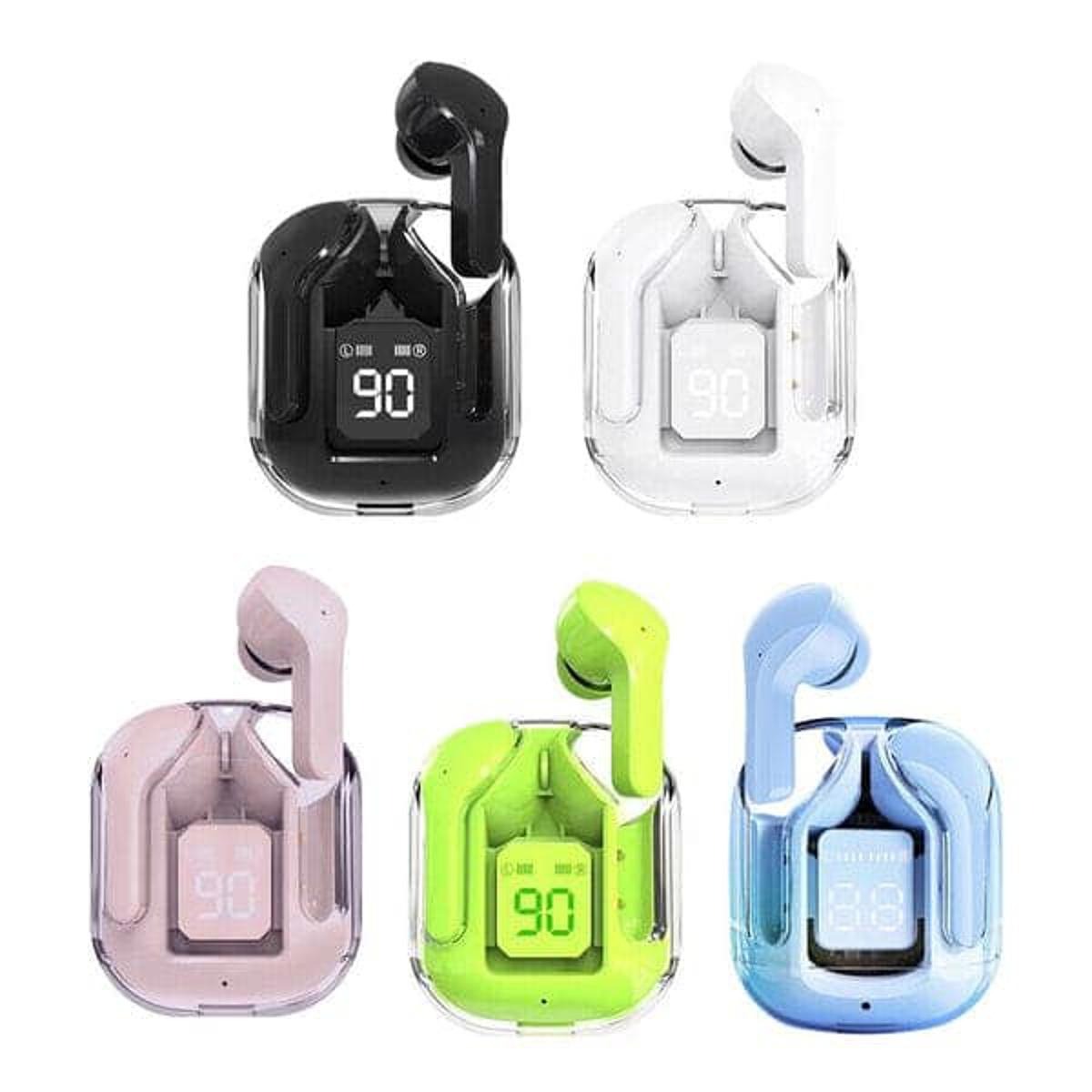 Air31 Earbuds Wireless Transparent Bluetooth 5.3 Air 31 Ear buds Wireless Headset Transparent Charging Case Heavy Bass Stereo Earphones Noise Reduction Sports Headset with Microphone Waterproof Headphone LED Digital Display airpods