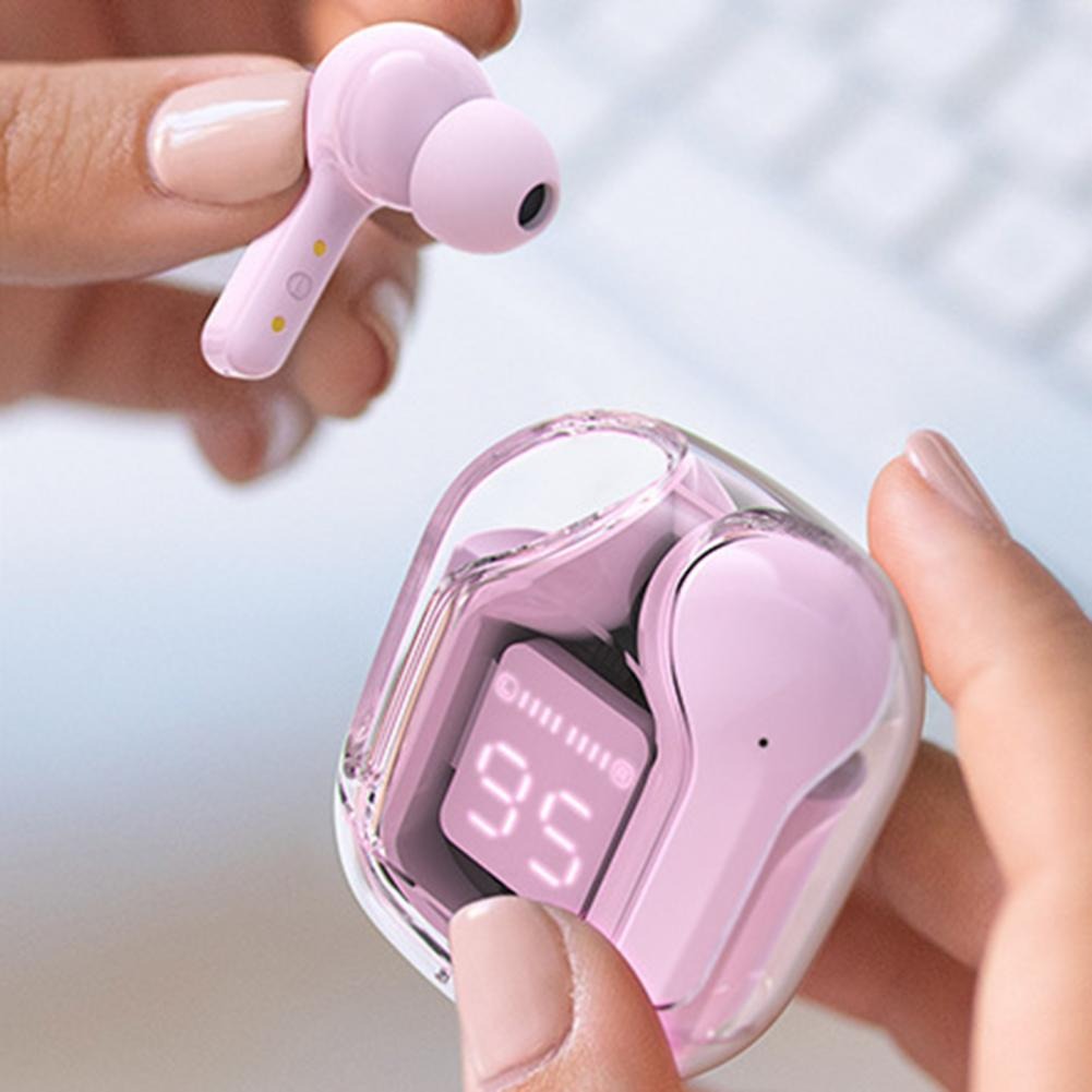 Air31 Earbuds Wireless Transparent Bluetooth 5.3 Air 31 Ear buds Wireless Headset Transparent Charging Case Heavy Bass Stereo Earphones Noise Reduction Sports Headset with Microphone Waterproof Headphone LED Digital Display airpods