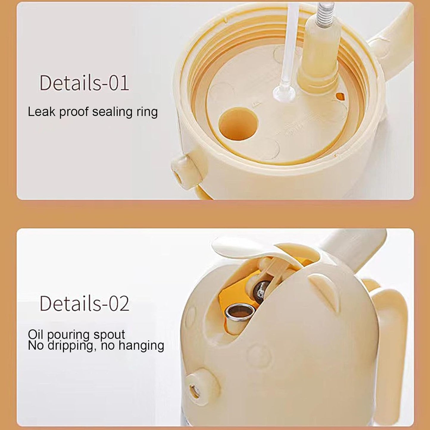 2-in-1 Glass Oil Sprayer and Dispenser, Oil Spray Bottle for Cooking, Oil Dispenser for Kitchen, Oil Bottle Dispenser Spray for Cooking, Air Fryer, BBQ etc, 580ML.